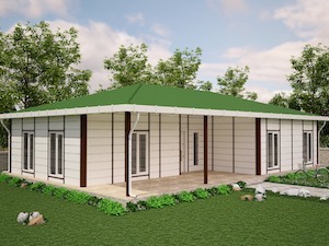 125m² Tek Katlı Çelik Prefabrik Ev